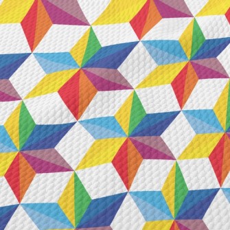 Three-dimensional Ray Hexagona Birdseye Piqué