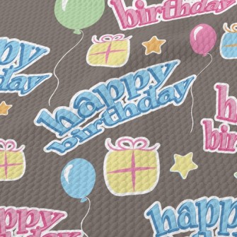Birthday Wishes Text Birdseye Piqué
