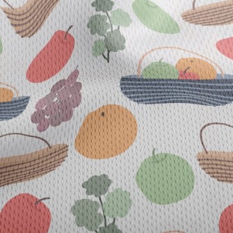 Sweet Fruit Basket Athletic Mesh Flat Back