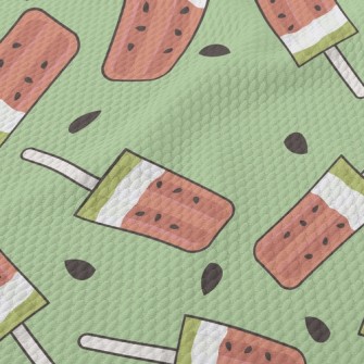 Three Color Watermelon Popsicl Birdseye Piqué