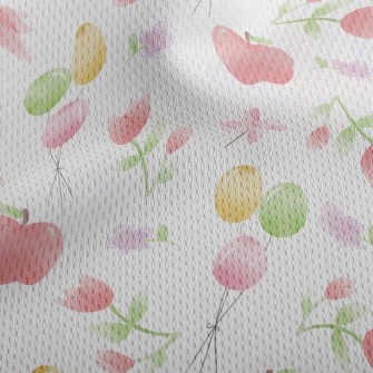Watercolor Apple Balloon Athletic Mesh Flat Back
