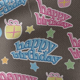 Birthday Wishes Text Waterproof Canvas