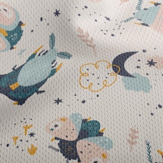 Cartoon Insect Moth Athletic Mesh Flat Back