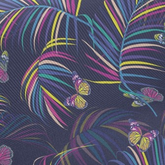 Psychedelic Fluorescent Leaf B Twill
