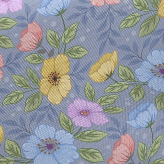 Vibrant And Colorful Flowers Twill