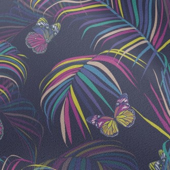 Psychedelic Fluorescent Leaf B Chiffon