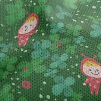Clover Ladybug Elf Athletic Mesh Flat Back