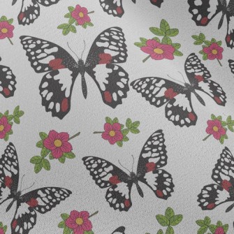 Noble Beautiful Black Butterfl Chiffon