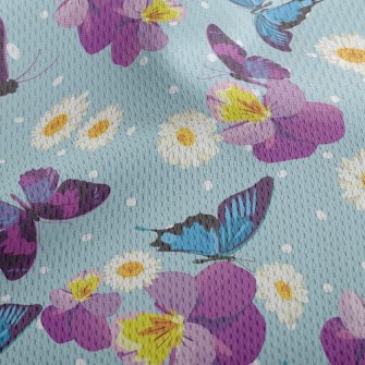 Elegant Butterfly Athletic Mesh Flat Back