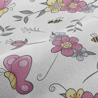 Cartoon Butterfly And Bee Performance Linen