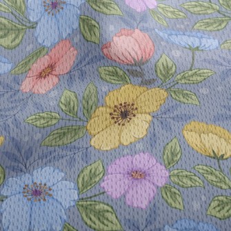 Vibrant And Colorful Flowers Athletic Mesh Flat Back