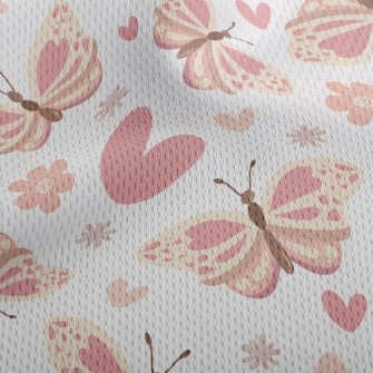 Pink Scented Little Butterfly Athletic Mesh Flat Back