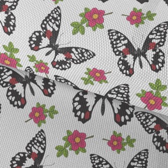 Noble Beautiful Black Butterfl Waterproof Oxford