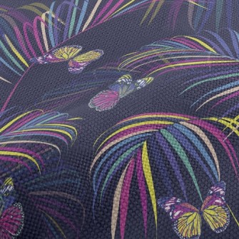 Psychedelic Fluorescent Leaf B Performance Linen