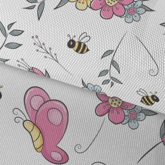 Cartoon Butterfly And Bee Waterproof Oxford