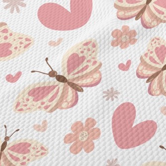 Pink Scented Little Butterfly Birdseye Piqué