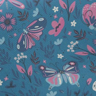 Colorful Flying Butterflies Twill