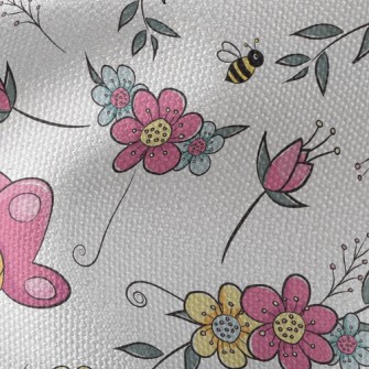 Cartoon Butterfly And Bee Waterproof Canvas