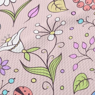 Colorful Forest Butterfly Lady Birdseye Piqué