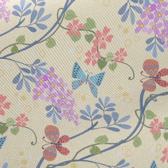 Flower World Butterfly Twill