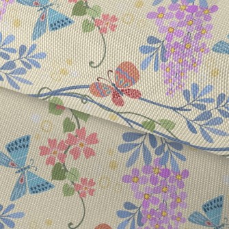 Flower World Butterfly Waterproof Oxford