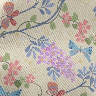 Flower World Butterfly Standard Corduroy