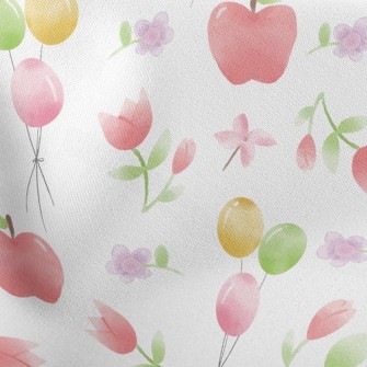 Watercolor Apple Balloon Stretch Ponte