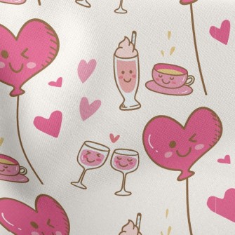 Love Balloon Lover Wine Glass Stretch Ponte