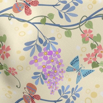Flower World Butterfly Stretch Ponte