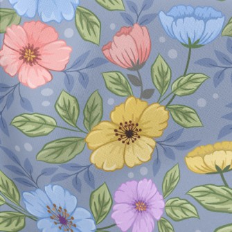 Vibrant And Colorful Flowers Stretch Ponte