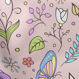 Colorful Forest Butterfly Lady Stretch Ponte