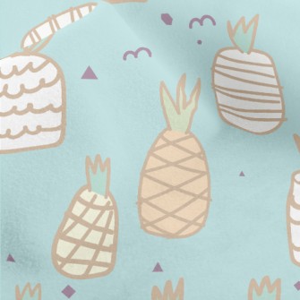 Cute Doodle Pineapple Micro Fleece