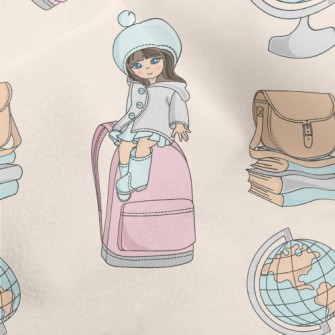 Little Girl Learns Knowledge Micro Fleece