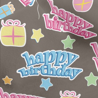 Birthday Wishes Text Micro Fleece