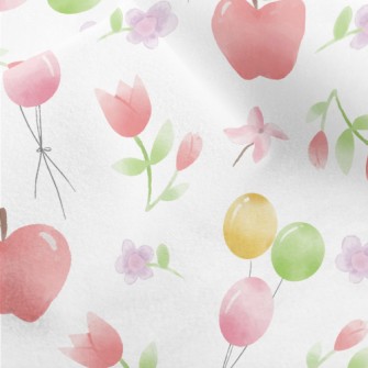 Watercolor Apple Balloon Micro Fleece