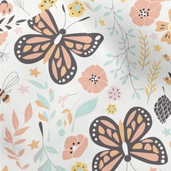 Garden Butterfly Micro Fleece