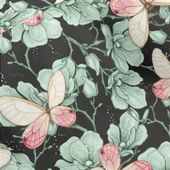 Elegant Butterfly Glamorous Fl Micro Fleece