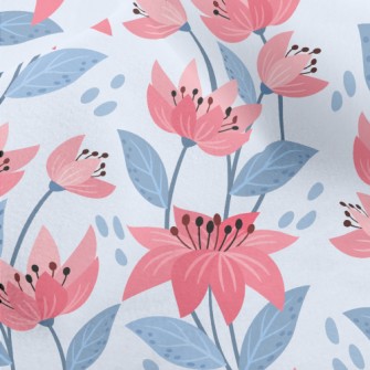 Bright Flowers In Bloom Micro Fleece