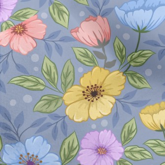 Vibrant And Colorful Flowers Micro Fleece