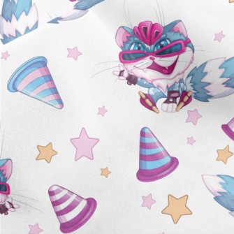 Cool Skateboard Cat Micro Fleece