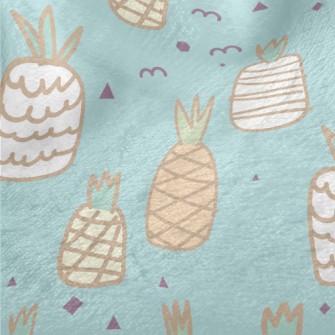 Cute Doodle Pineapple Minky