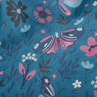 Colorful Flying Butterflies Minky