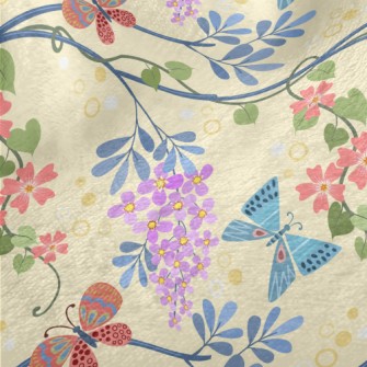 Flower World Butterfly Minky