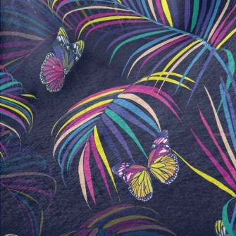Psychedelic Fluorescent Leaf B Minky