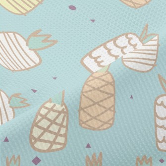 Cute Doodle Pineapple Piqué