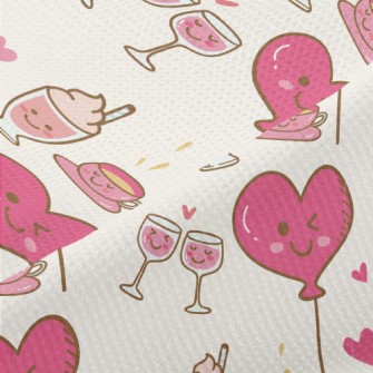 Love Balloon Lover Wine Glass Piqué