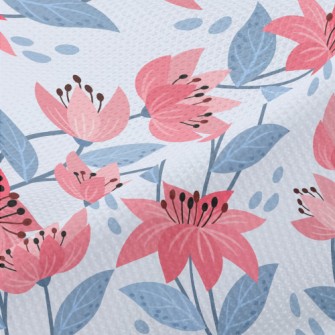 Bright Flowers In Bloom Piqué