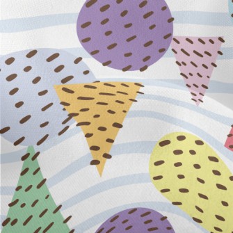 Art Abstract Scribbling Lightweight Performance Linen