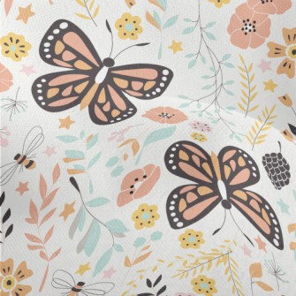 Garden Butterfly Lightweight Performance Linen