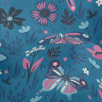 Colorful Flying Butterflies Lightweight Performance Linen